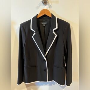 Halogen NWT Black Blazer with White Trim